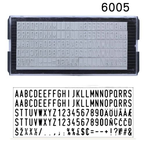 Trodat卓达6003 6004 6005印字版橡胶字粒数字字母组合印章可调节