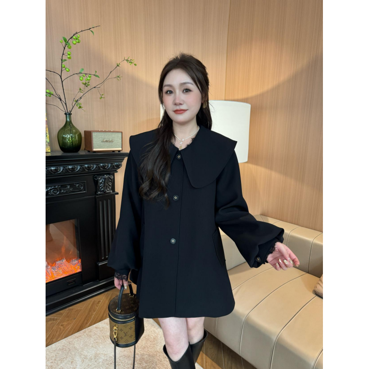 NANJIE/楠姐【黑色往事】复古法式重工韩版显瘦气质外套XNS6628