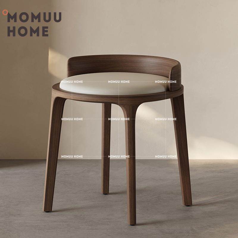 MOMUU 北欧实木凳子轻奢客厅餐椅餐凳现代简约化妆凳化妆椅子