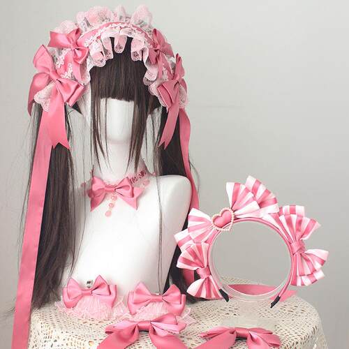 丝绒蛋糕衍生手作lolita小物 发带 KC发箍 颈炼 边夹 头饰