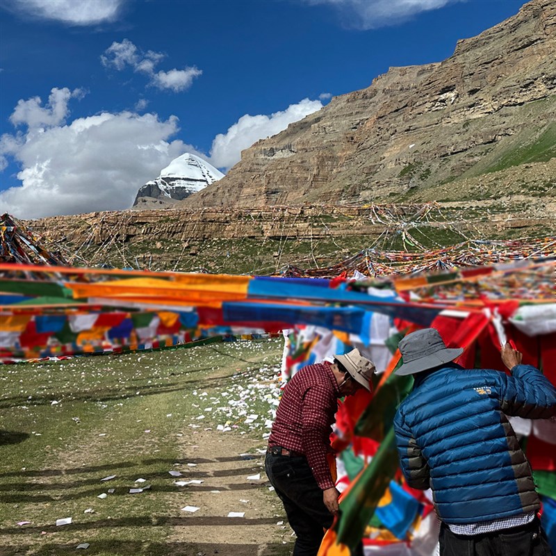 西藏挂风马旗五色经幡藏式隆达P 藏地传统经幡