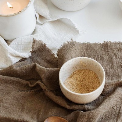 法式棉麻餐垫日式简约餐t巾隔热盘碗杯垫餐桌茶巾布拍照背景餐布