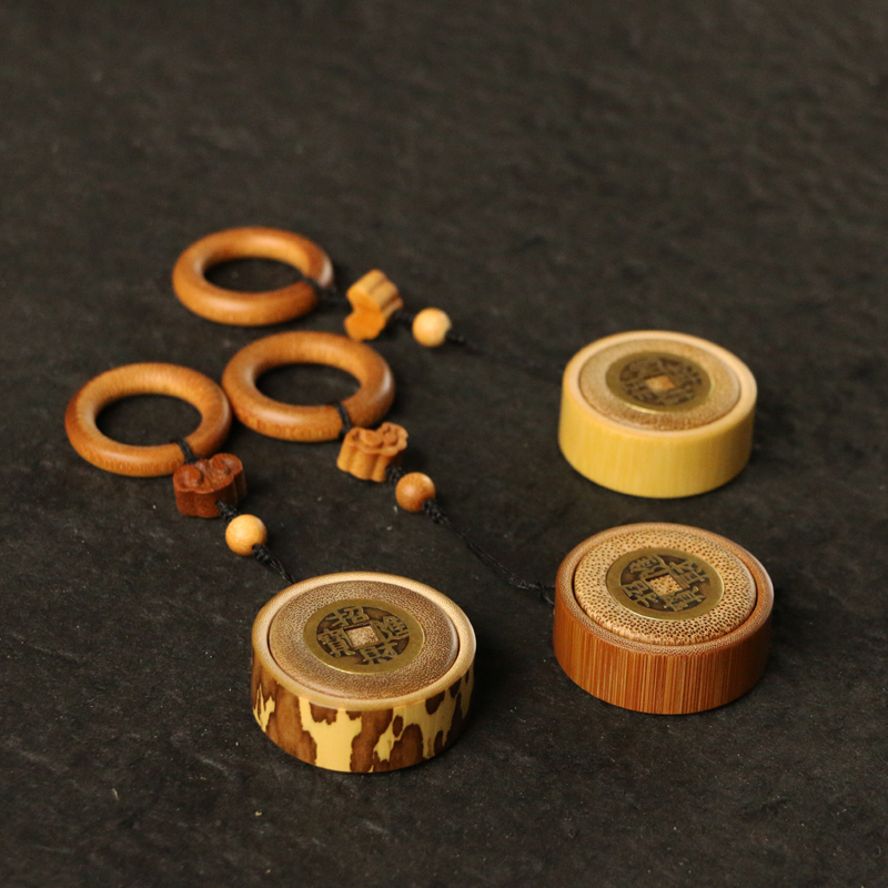 纯手工精工制作竹制转钱赚钱手把件把玩招财进宝竹器工艺品竹