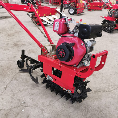 矮架款链轨式微耕机多功能翻地开沟除草播种设备农用手扶耕种机械