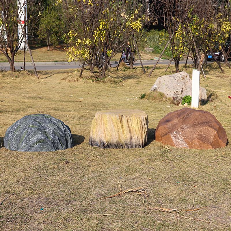仿真空心假石头景观石园林防水罩遮挡水泵消防栓井盖石装饰品摆件