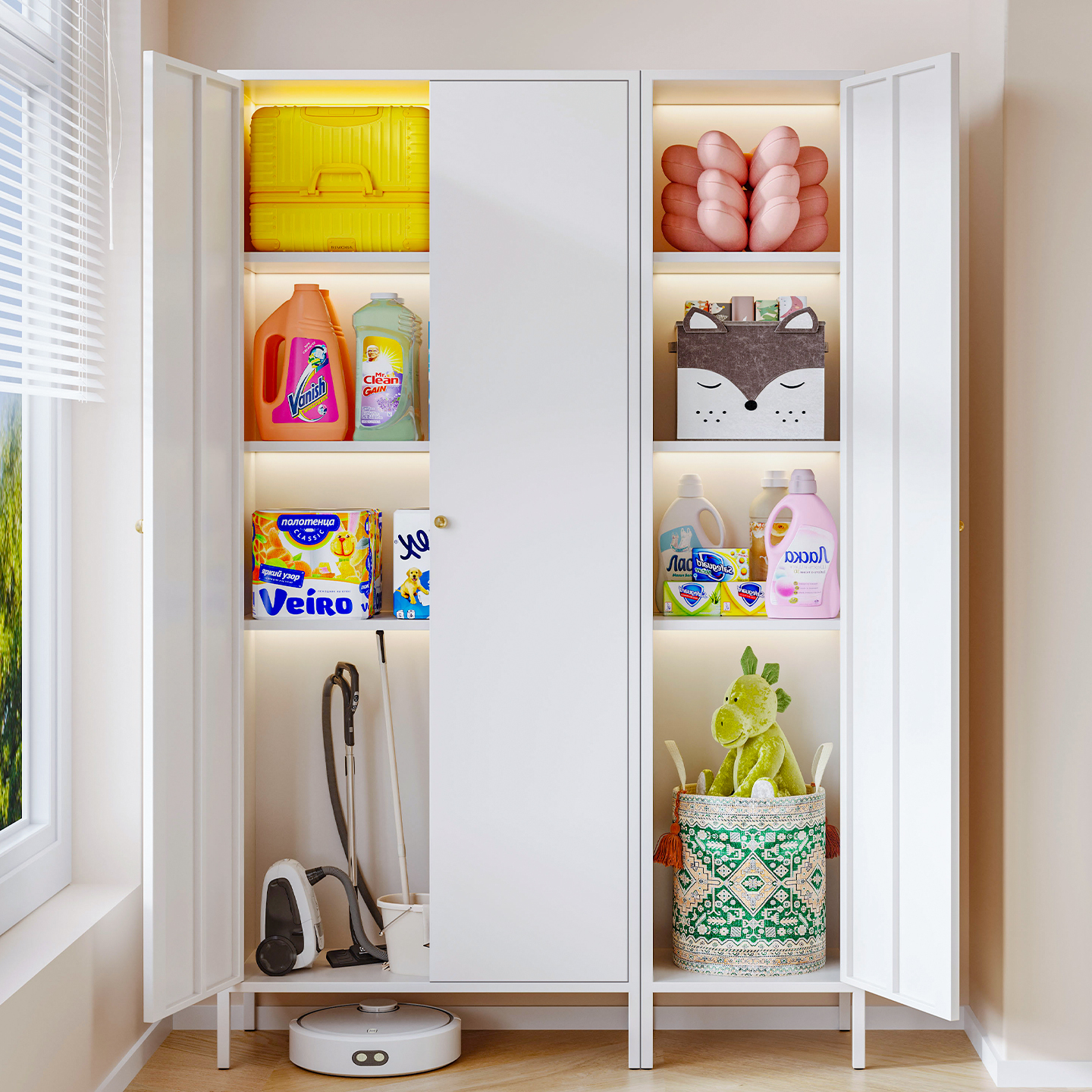 钢制加厚防水防晒阳台柜储物柜