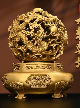 全铜九转a乾坤鼎摆件 时来运转九龙鼎 客厅办公室家居装饰礼品摆