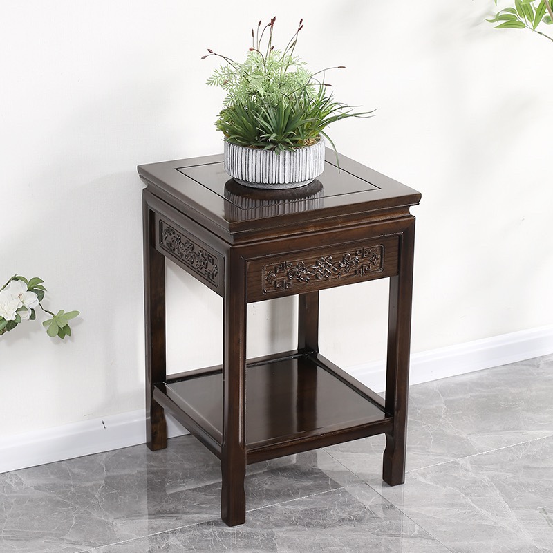 抽屉款方形简约实木边几角几茶几沙发F边桌电话桌置物架客厅新中