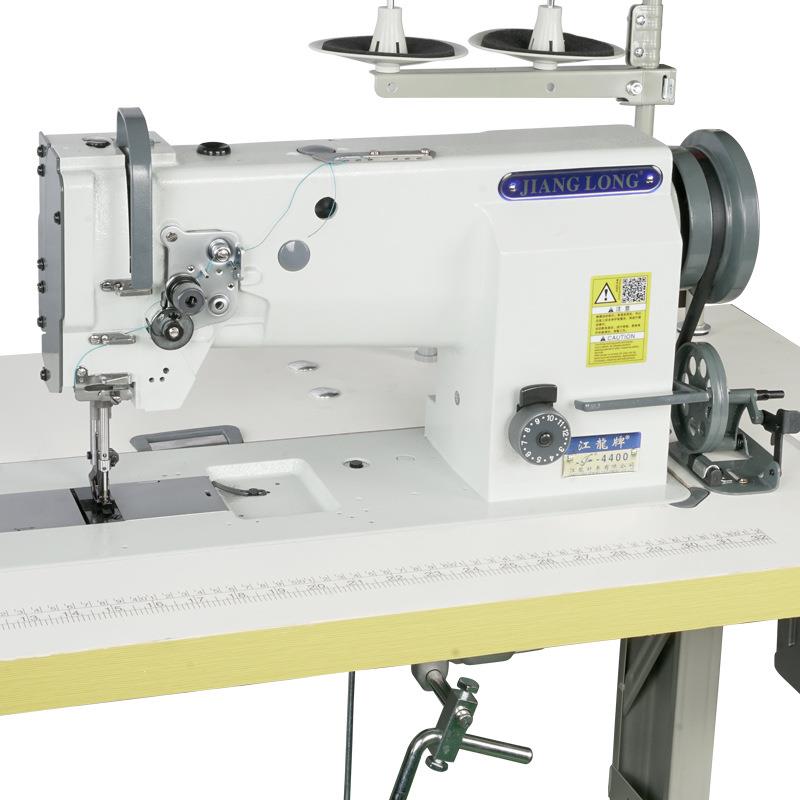 江龙针车4400三同步DU车沙发皮革拼缝厚料单针综合送料平缝车