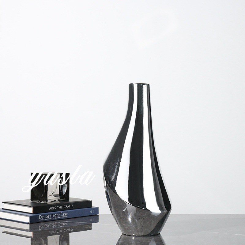 简约客厅茶几售楼处餐厅玄关柜酒店别墅插干花瓶花器软装饰品摆件