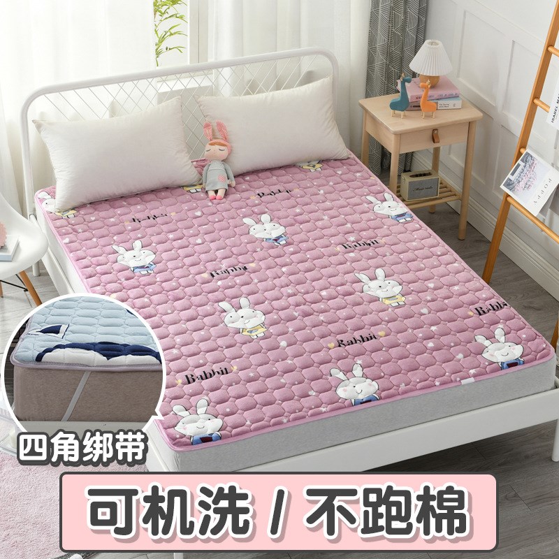 加厚法兰绒床垫学生单人宿舍榻榻米床垫子打地铺双人床褥海绵