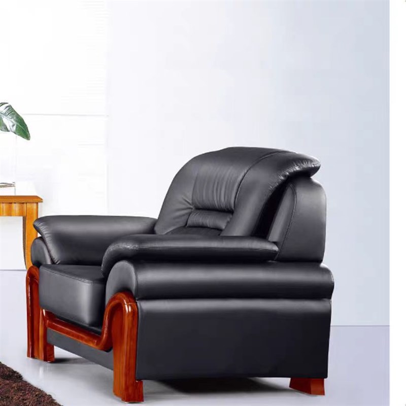 定制办公沙发三人位西皮接待沙发新中式办公室沙发茶几组合简约现