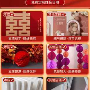 婚礼场景结婚订婚kt板背景墙户外农村婚庆留影区用品布置全套 中式