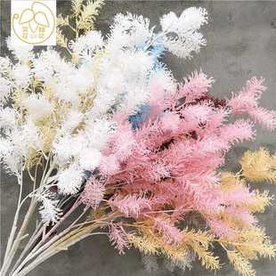 加密仿真6叉香草仿真千层草/塔松雾凇迷雾婚庆吊顶彩色塑料