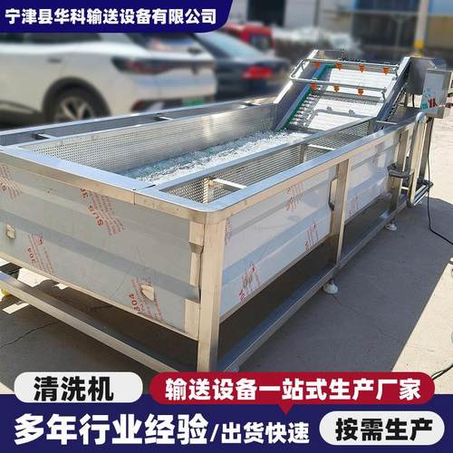 小龙虾气泡清洗机全自动果蔬气泡清洗机苹果大枣高压喷淋清洗机