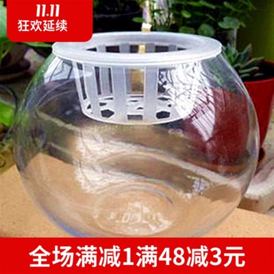 简约桌面绿萝水培花盆玻璃花瓶透明大号水养植物花卉容器鱼缸摆件