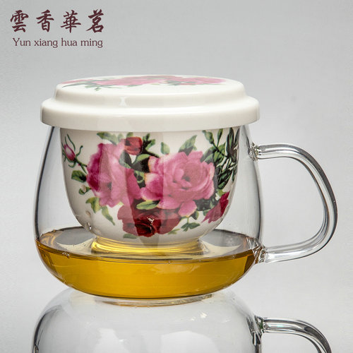 飘逸杯泡茶壶茶具玻璃茶杯套装过滤茶器玲珑茶道杯可拆洗陶瓷内胆