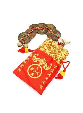 铜葫芦六帝钱 挂件挂饰 六帝 铜葫芦