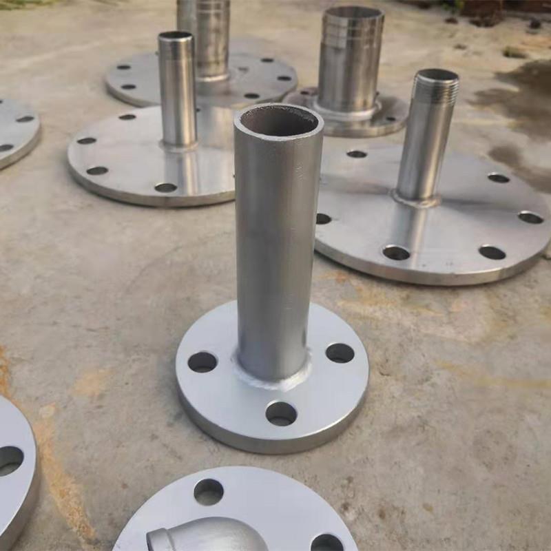 不锈钢法兰短接取样口钢管连接圆法兰方法兰底座加长接头排烟口