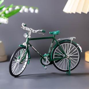 饰品 80年代怀旧老物件复古小摆件铁艺自行车模型桌面酒柜家居装