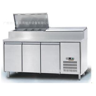 三门沙拉工作台冰柜风冷无霜抽拉式 机组304不锈钢220V60hz冰箱