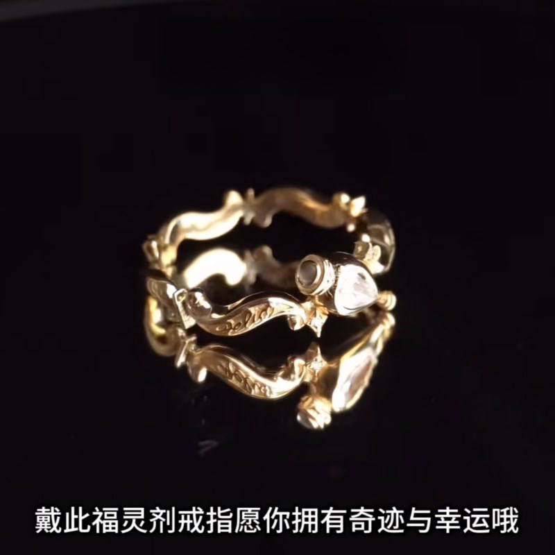 哈利波特福灵剂戒指小众原创设计轻奢ins时N尚精致百搭送好友礼物