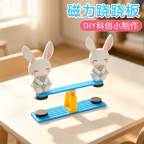 磁力跷跷板科学启蒙实验科创制作