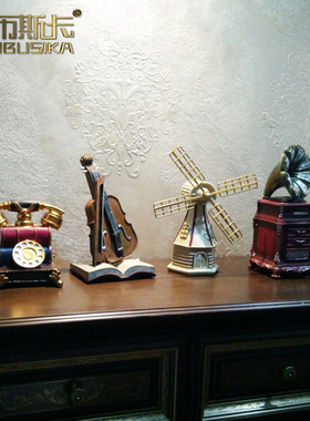 北欧复古模型家居饰品小摆件酒z柜家庭装饰品创意办公室桌面摆设