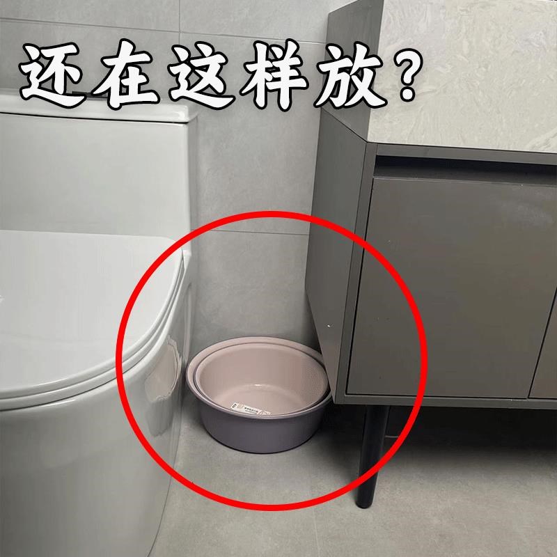 还在这样放e?吸盘铁艺脸盆架卫生间免打孔挂钩收纳架置物架