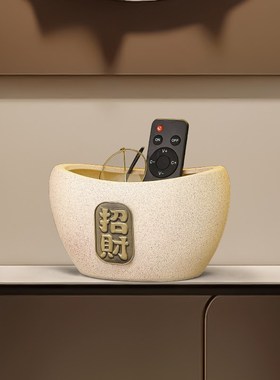 招财元宝聚宝h盆钥匙收纳摆件入户玄关进门口客厅轻奢装饰乔迁新
