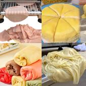 全自动千层榴莲饼皮毛巾卷蛋皮机春饼烤鸭饼