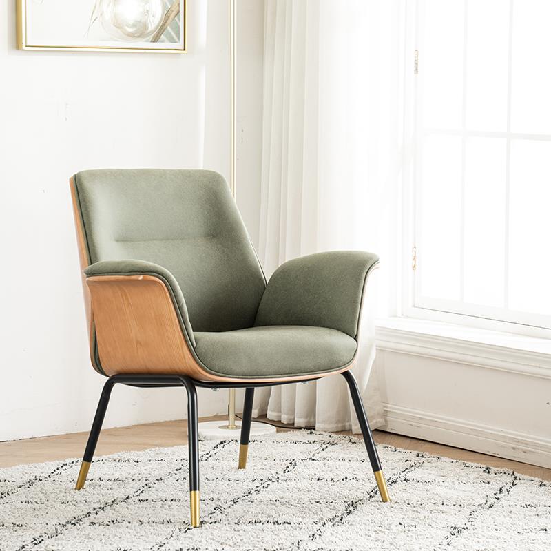 北欧客厅沙发椅休闲椅设计师单人椅极简轻奢躺椅现代简约阳台椅子