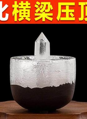 天然白水晶摆件横梁压床化解房梁压顶玄学小玩意办公室桌面招财柱