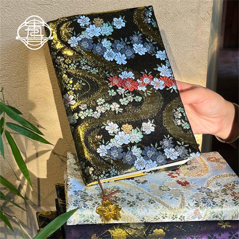真我 樱缕金缕 和风手工布书衣日式手帐本A5A6手账封套 余白定制
