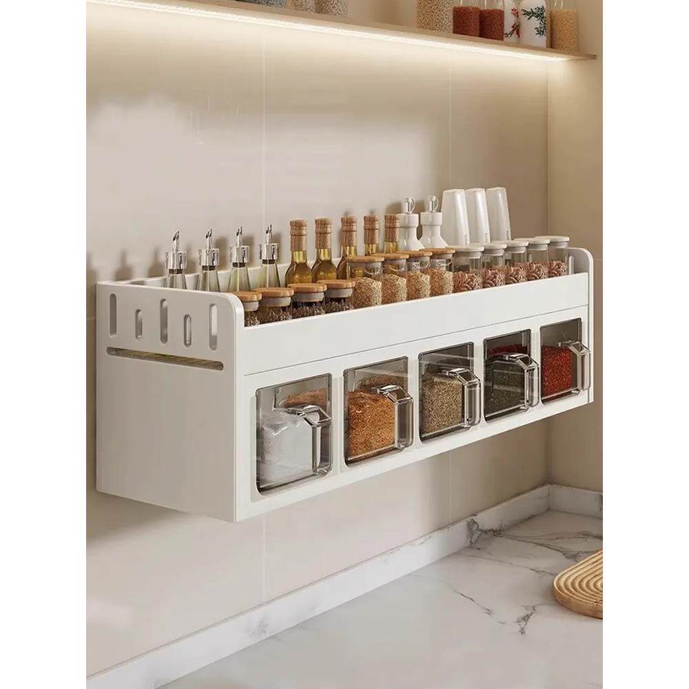 2025新款调味瓶罐置物架调料盒家用厨房调味罐收纳盒密封防潮壁挂