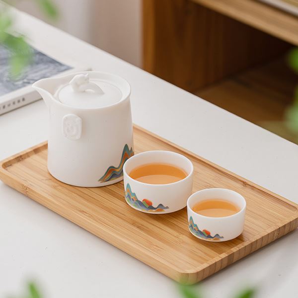 便携式旅行茶具户外陶瓷随手包企业商务活动公司伴手礼可印logo