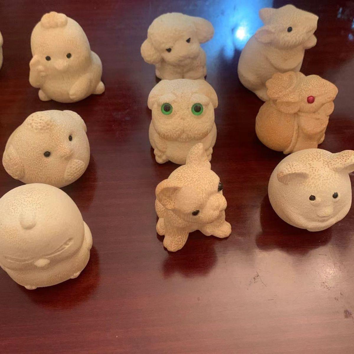 实心龙血竹雕龙蛇猴狗鼠招财摆件盘玩手把件4.0公分动物十二生肖