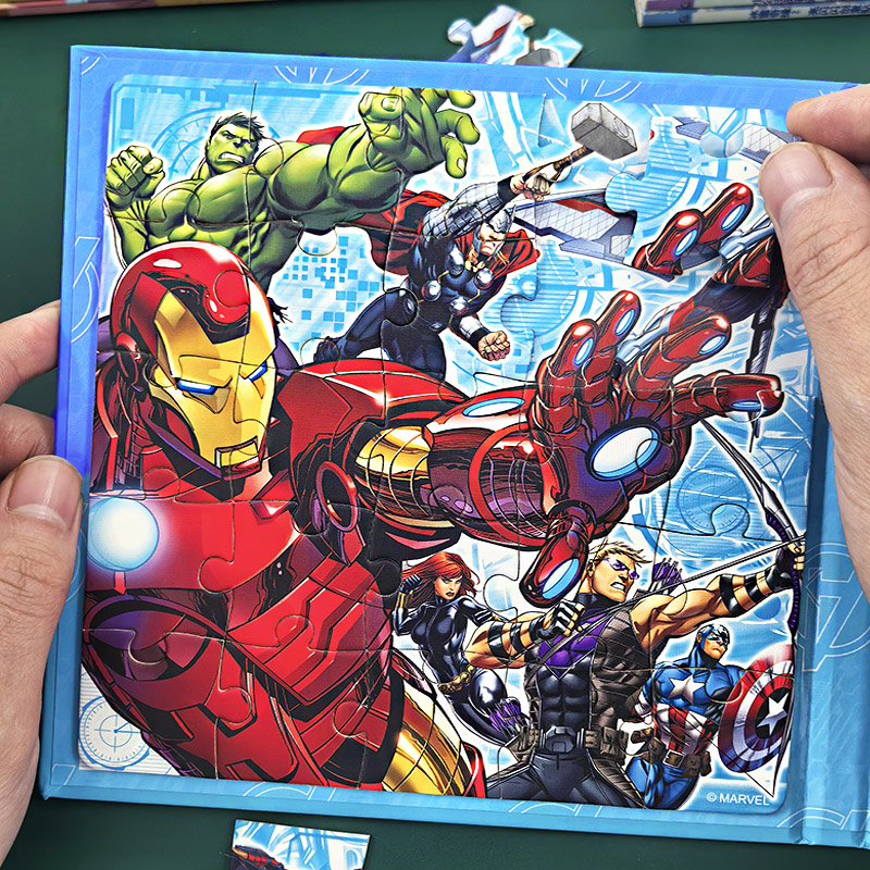 钢铁侠儿童磁力拼图复仇者联盟绿巨人磁吸2到3到6岁4男孩益智玩具