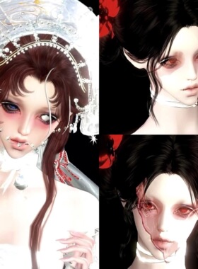 发16 梦中带刀 瘢痕scar 侘寂preview 逆水寒手游捏脸女通用 原版