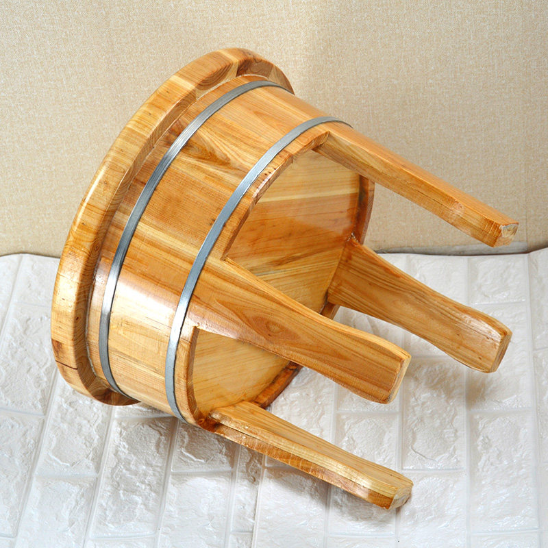 高脚桶孕妇洗浴盆洗脚桶泡熏蒸木桶加高足浴盆老人免蹲坐浴盆木盆