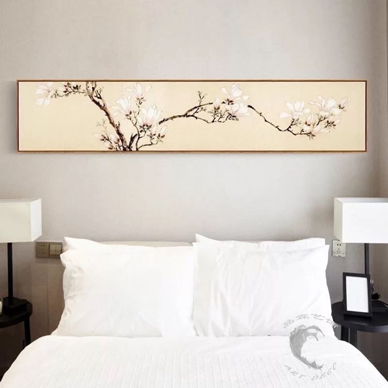 新中式简约客厅背景墙装饰画卧室床头画书房字画书法国画定制挂画图片