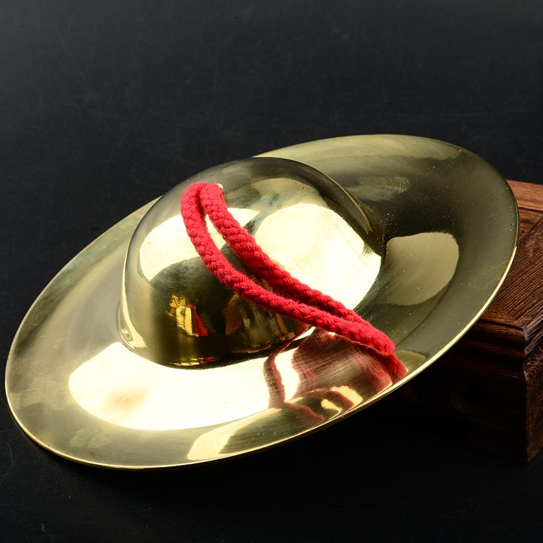 纯铜铃台湾铜锣子京钞广钹摆件法铜合器钟具镲铙镲用品