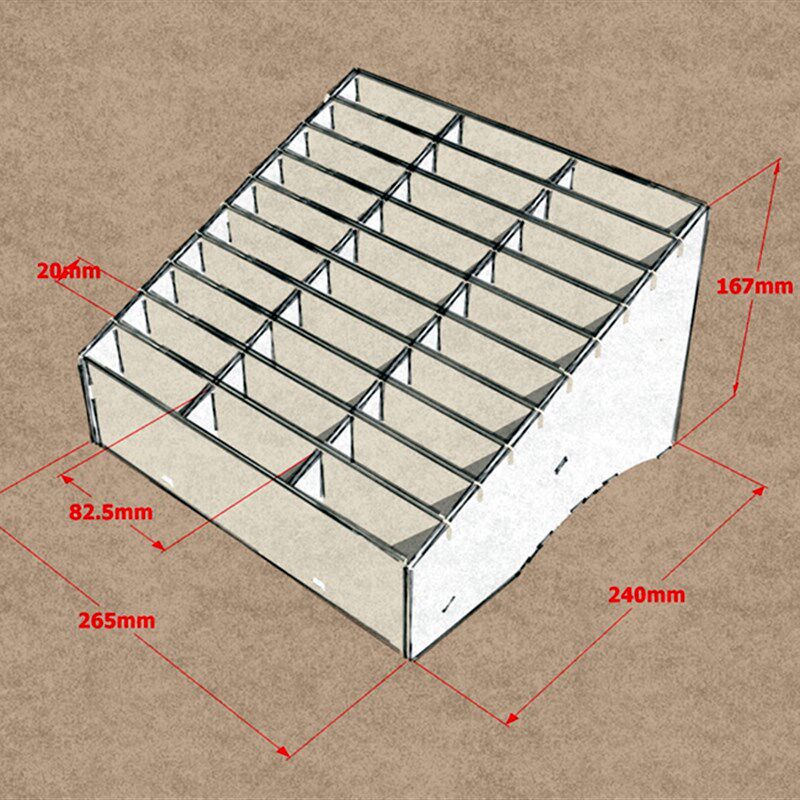 透明手机收纳盒多格亚克力塑料桌面钢化贴膜盒子存放管理收纳架