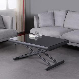 高迈登岩板升降茶几餐桌两用多功能可伸缩餐桌小户型家用一体饭桌