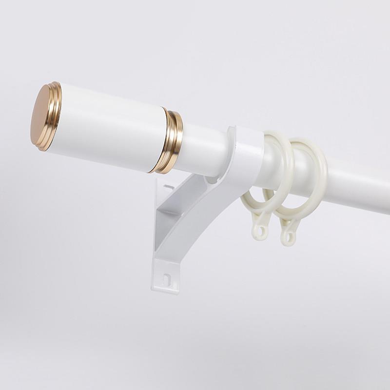 铝合金窗帘轨道静音窗帘杆子罗马杆单轨道滑轨滑轮顶装侧装送配件