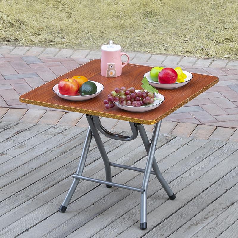 简易折叠桌矮款 正方形可折叠桌吃饭桌家用 户外便携式折叠小桌子