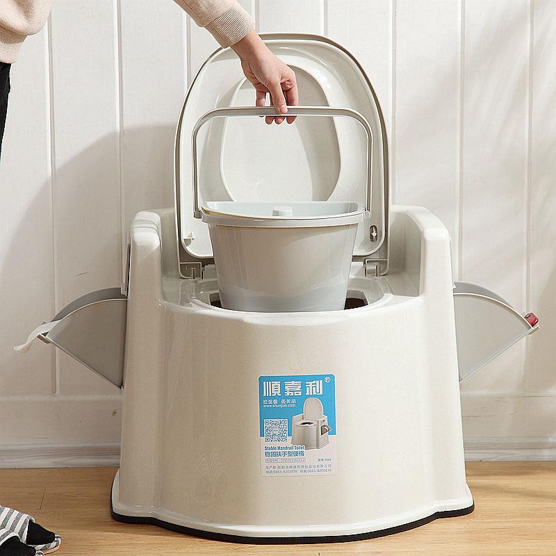 家用女孕妇可携式移动坐便器老人用护理马桶加厚防滑舒适痰盂尿桶