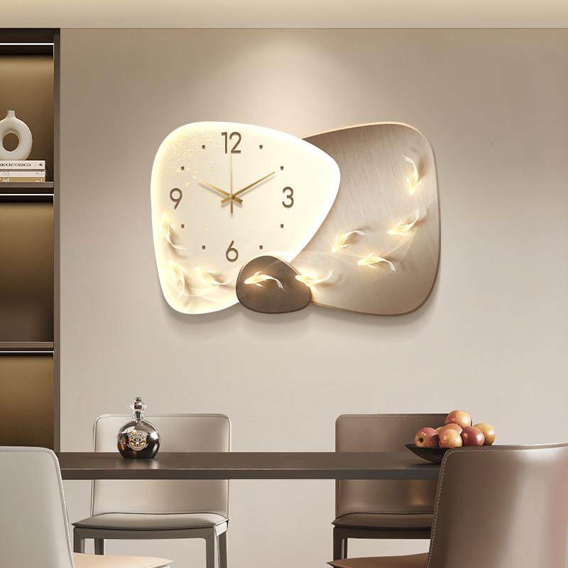 时来运转电表箱装饰画 画带钟表饭厅配电箱挂画 画轻奢九鱼电箱遮,家居饰品,现代装饰画,淘宝优惠券,粉丝福利购,淘宝优惠卷