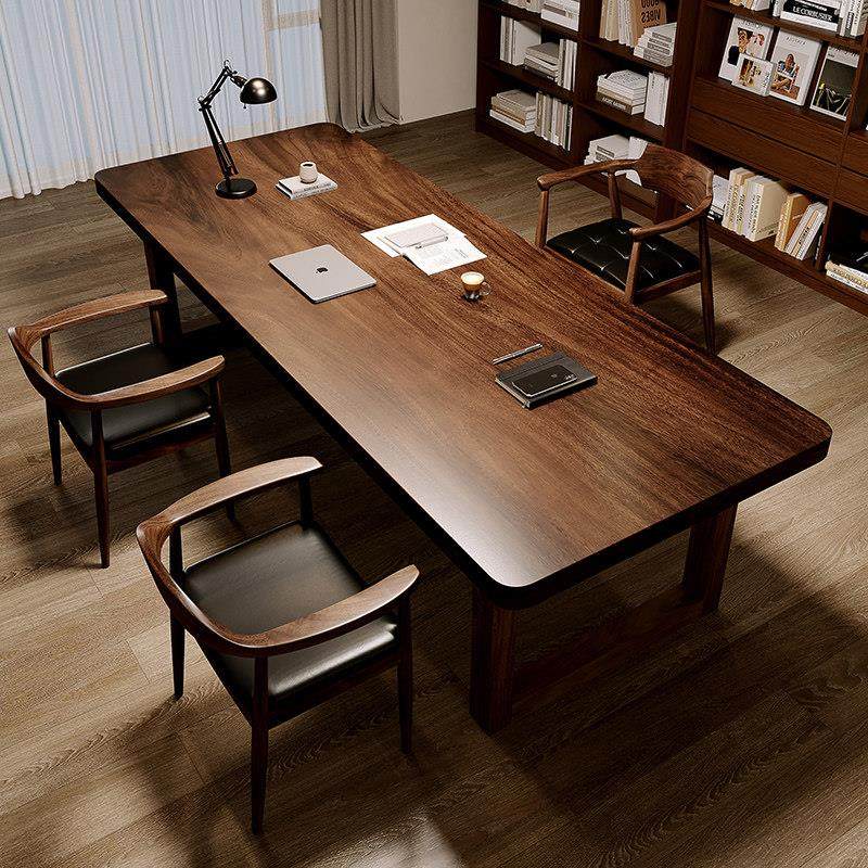 北美黑胡桃木茶桌原木大板书桌茶桌一体客厅书房学习桌工作台家用,住宅家具,家用茶台/茶桌,淘宝优惠券,粉丝福利购,淘宝优惠卷