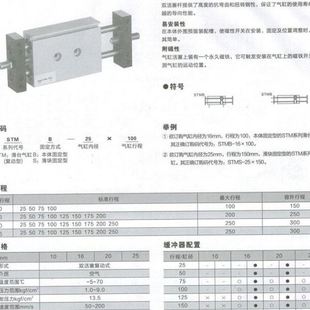 〖上星〗STMB10 150亚德客型滑台气缸双杆双轴 100 125